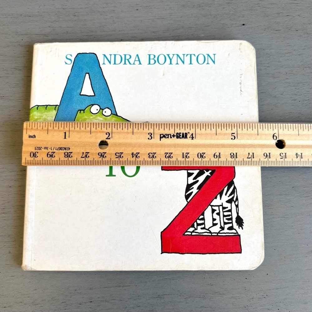 VTG Sandra Boyton- A to Z- Children Board Book RARE Cover Little Simon 1984 - Picture 14 of 15